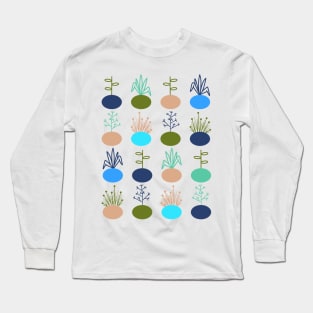 Retro Plants Pattern Long Sleeve T-Shirt